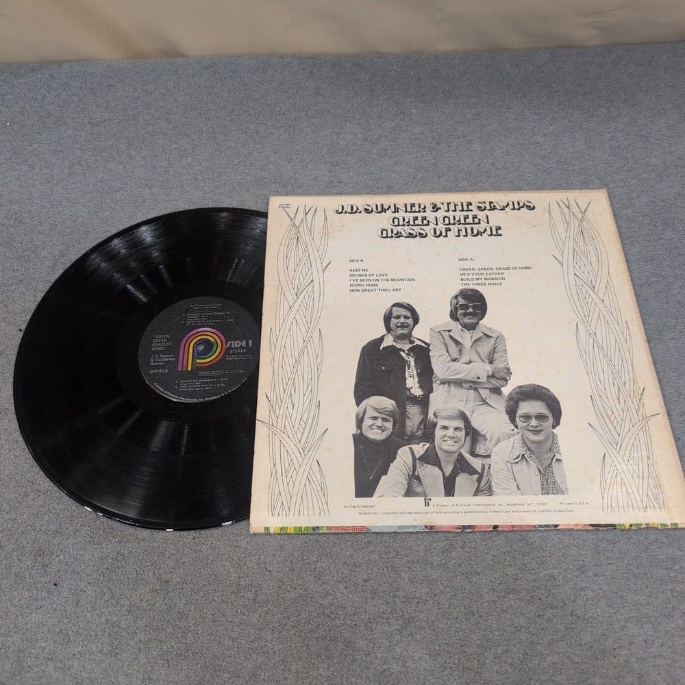 JD Sumner & The Stamps Green Green Grass of Home Vinyl LP Pickwick JS-6193 - Picture 2 of 2